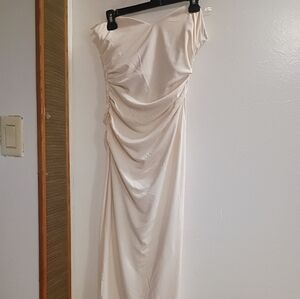 Zara Strapless Cream Dress